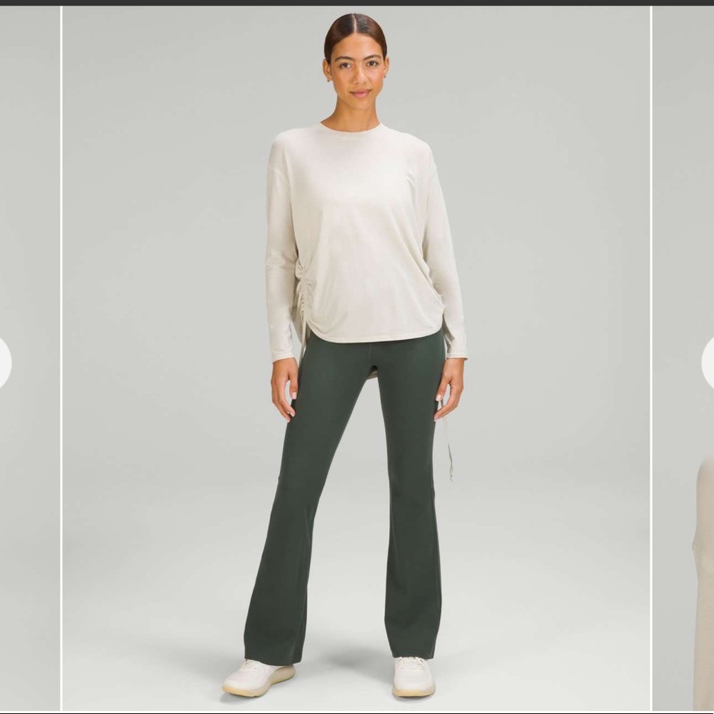 Lululemon Pima Cotton Side Cinch Long Sleeve (Natural Ivory)